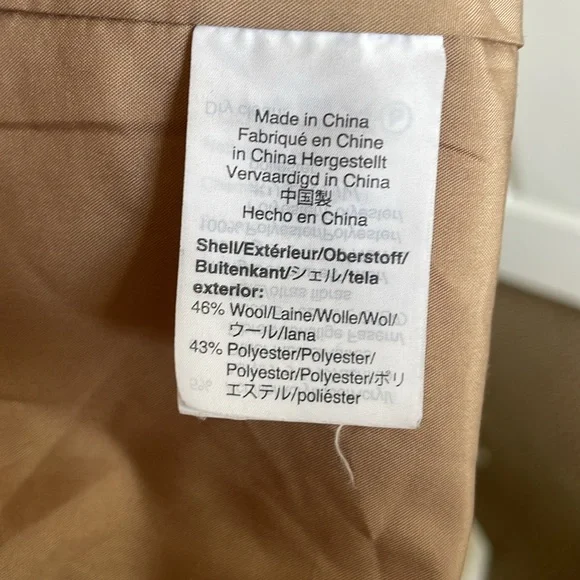 J Crew wool zip up peacoat style jacket in size 6 - Picture 5 of 6